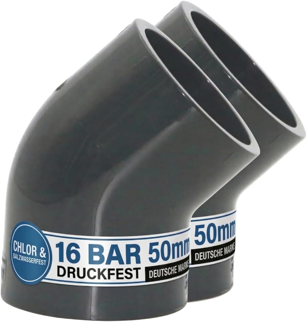 PVC Winkel 45 Grad 50mm 2er Set