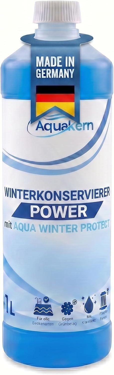 Aquakern Winterkonservierer Power – mit Aqua Winter Protect | Überwinterungsmittel gegen Algen, Kalk & Schmutz | pH-neutral | 1, 3, 5 oder 10 Liter