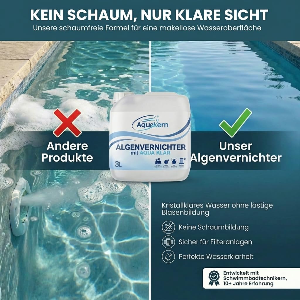 Algenvernichter 3-10 Liter | mit AQUA KLAR | gegen leichte Algenbildung