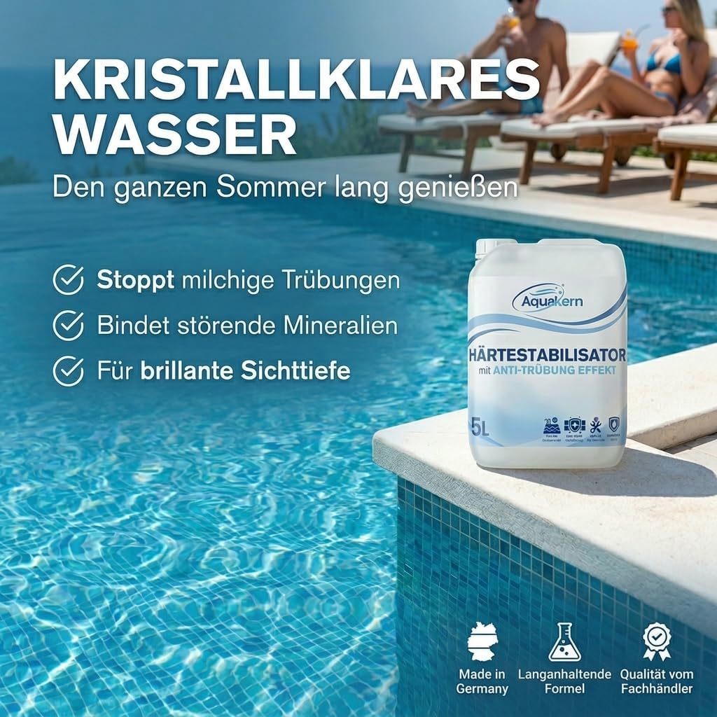Härtestabilisator 3-10L | mit ANTI TRÜBUNGS EFFEKT | entfernt Kalkablagerungen im Pool