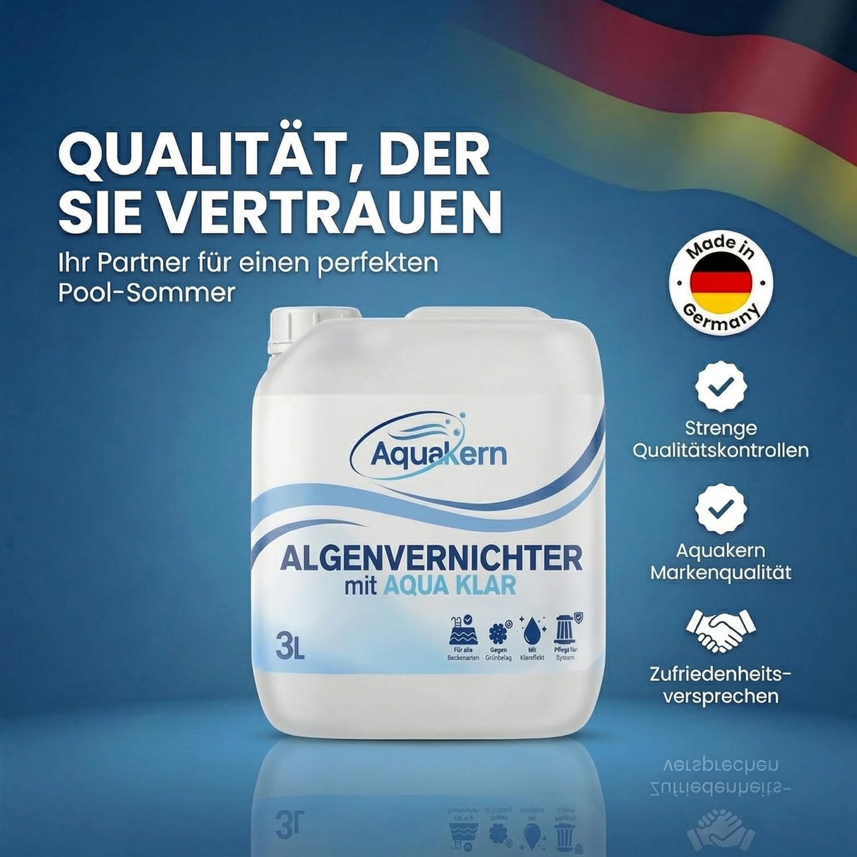 Algenvernichter 3-10 Liter | mit AQUA KLAR | gegen leichte Algenbildung
