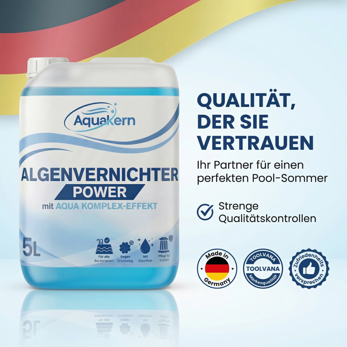 Algenvernichter Power 3-10L | mit AQUA KOMPLEX EFFEKT | Gegen grünes Poolwasser