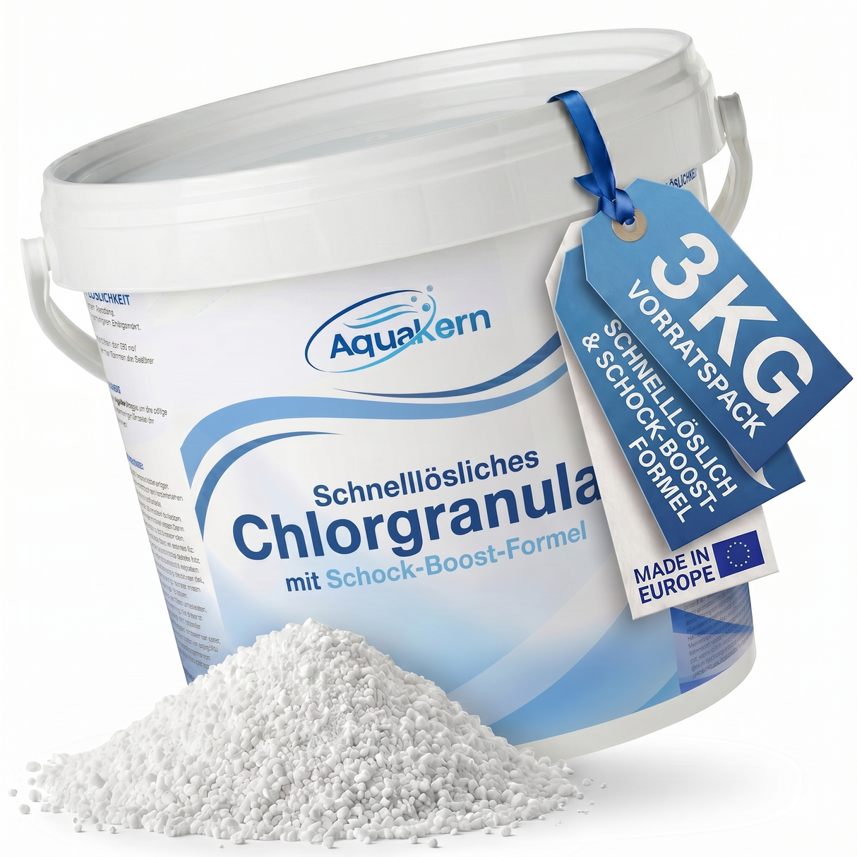 Chlorgranulat schnelllöslich 3-5KG | Schock-Boost-Formel | rückstandsfrei | UV-stabilisiert