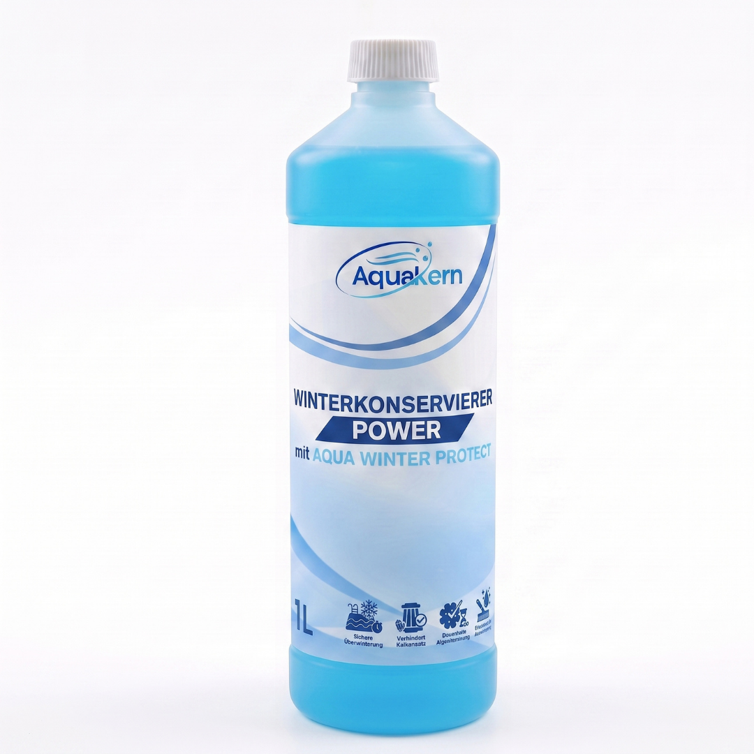 Aquakern Winterkonservierer Power – mit Aqua Winter Protect | Überwinterungsmittel gegen Algen, Kalk & Schmutz | pH-neutral | 1, 3, 5 oder 10 Liter