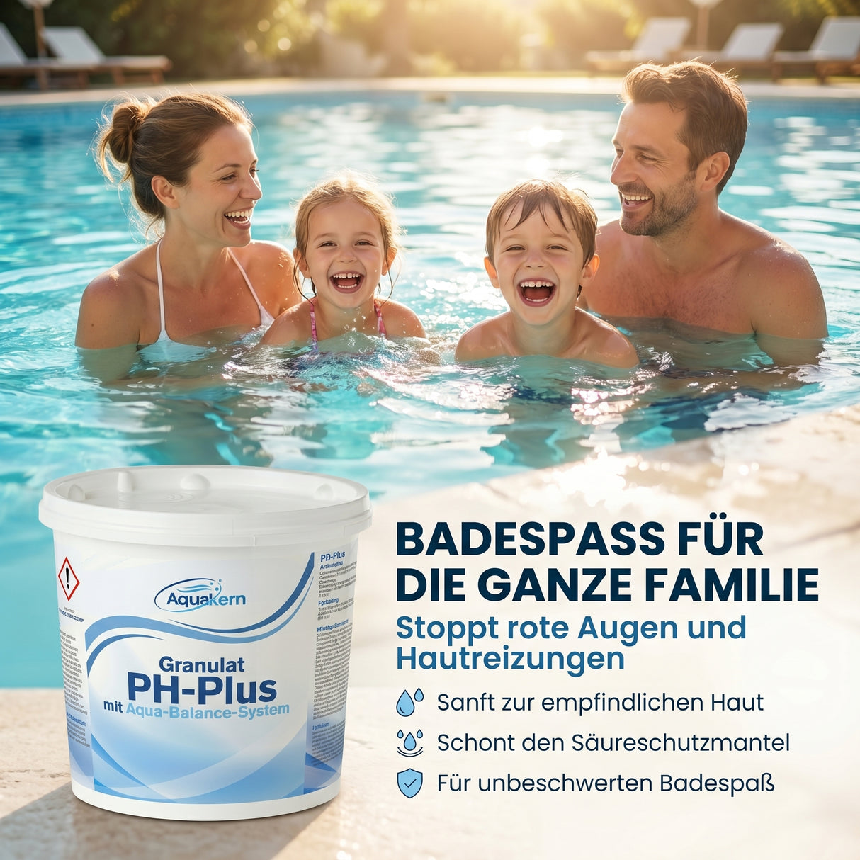 pH Plus Pool Granulat 3-5 KG – Aqua-Balance Formel | pH Heber für Pool & Whirlpool | Made in Europe