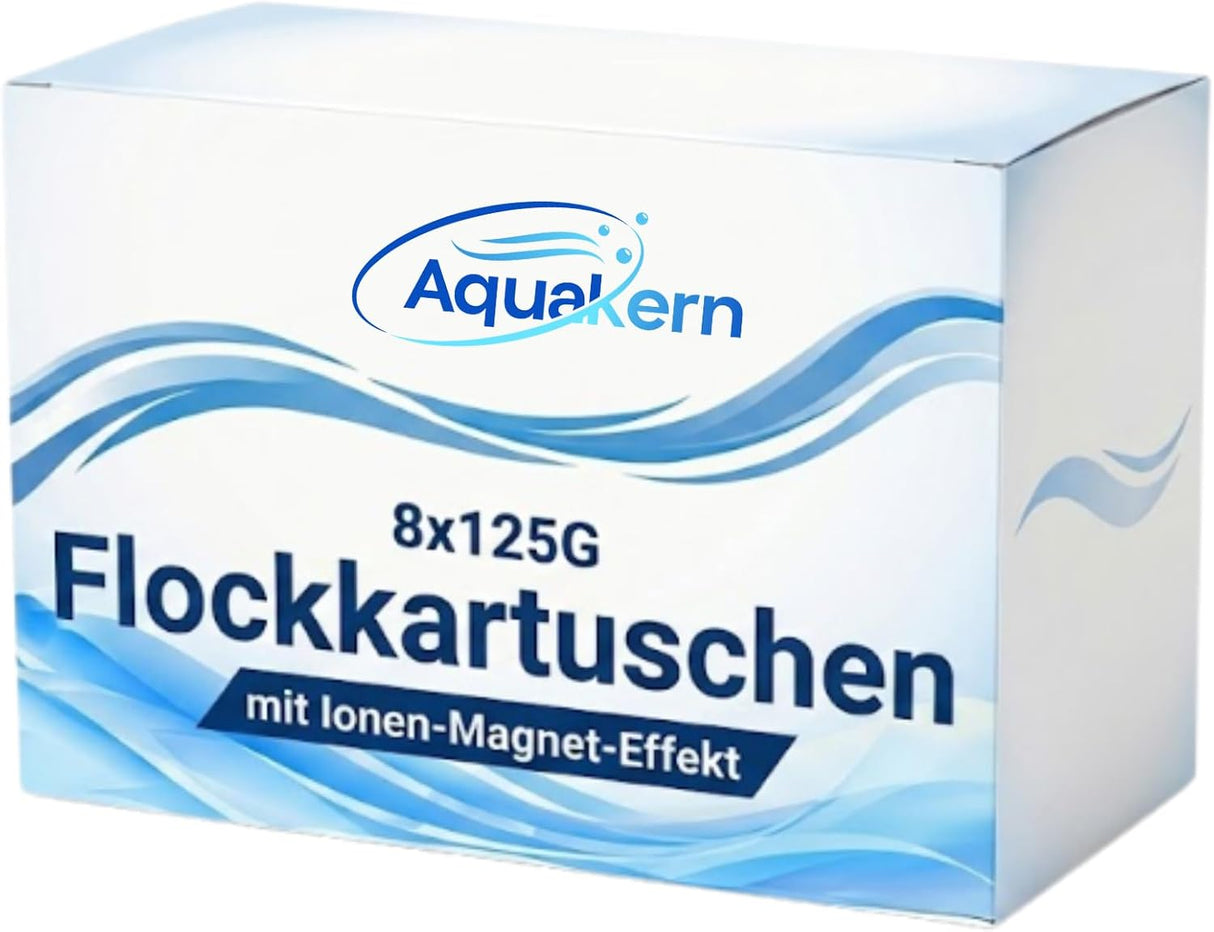 Flockkartuschen Power – IONEN-Magnet-Effekt | Flockmittel Pool gegen trübes Wasser | für Sandfilteranlagen | Made in Europe | 8 bis 96 Stück