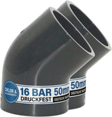 PVC Winkel 45 Grad 50mm 2er Set