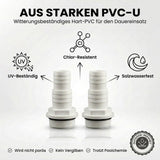 Schlauchtülle ABS 1 1/2 Zoll x 32-38 mm 2er Set