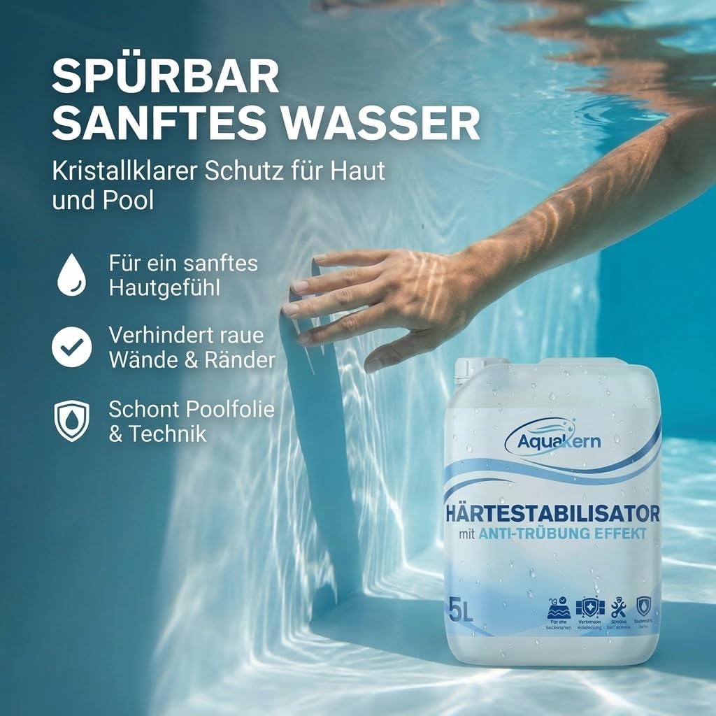 Härtestabilisator 3-10L | mit ANTI TRÜBUNGS EFFEKT | entfernt Kalkablagerungen im Pool