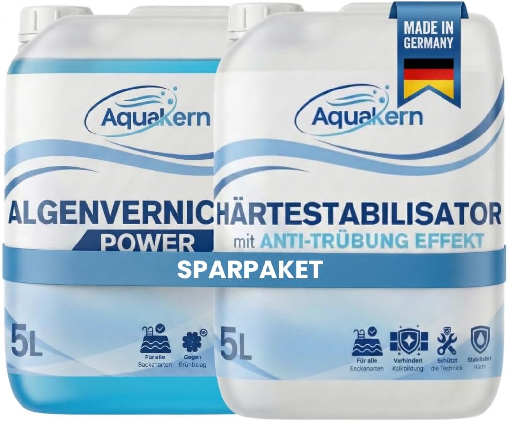 Härtestabilisator 5L & Algenvernichter Power 5L [entfernt Kalkablagerungen & Algen im Pool]