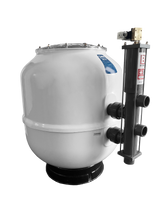 MIDA.Carbon Premium GFK Poolfilter mit Besgo Stangenventil – automatische Rückspülung | UV-resistent | 500 oder 600 mm wählbar