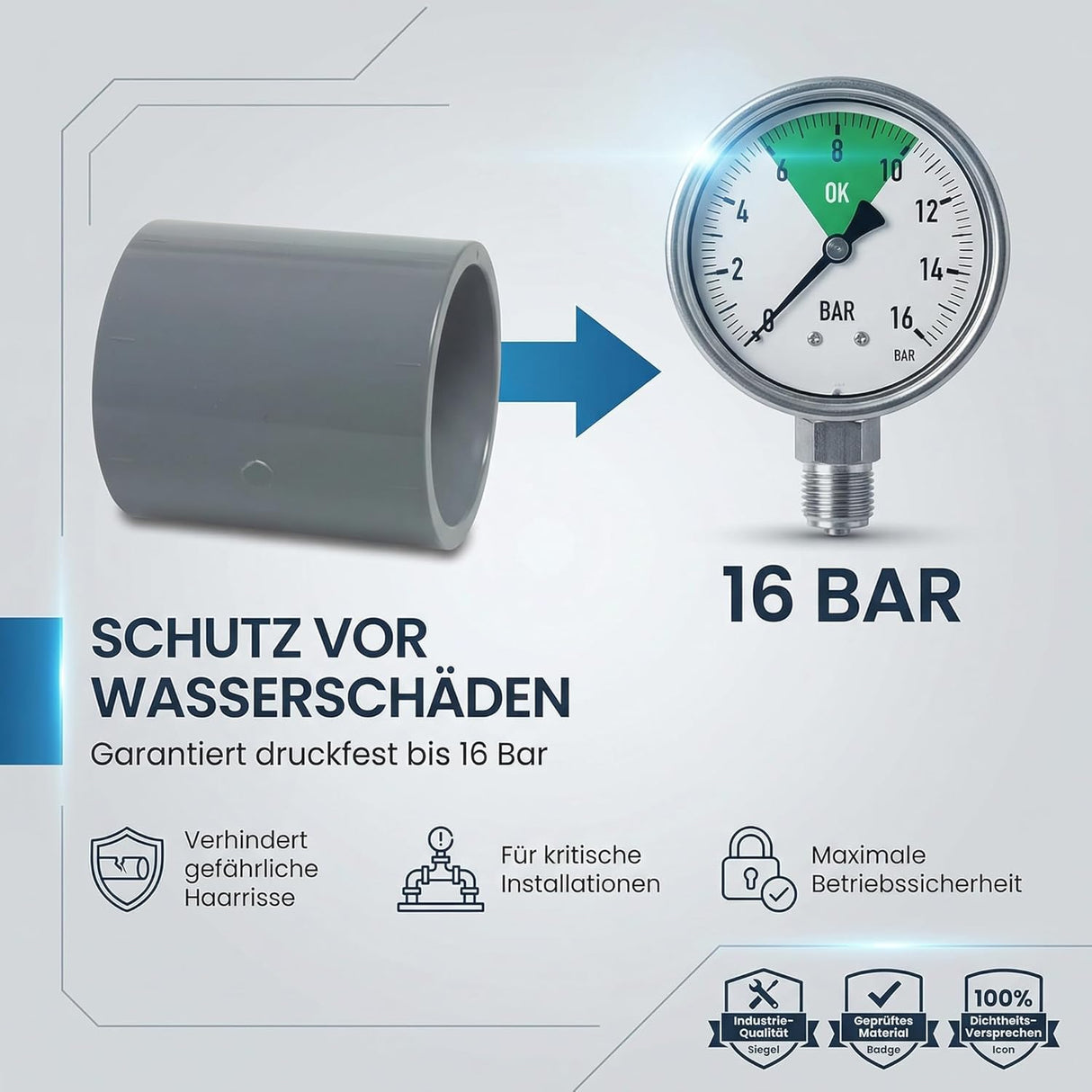 PVC Muffe 50mm 2er Set