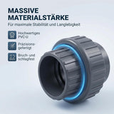 PVC-U Verschraubung mit beidseitige Klebemuffe 50 mm