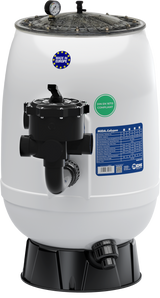 MIDA.Calypso GFK Filterbehälter mit manuellem 6-Wege-Ventil | Poolfilter 500–900 mm wählbar