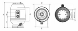 MIDA.Calypso GFK Filterbehälter mit manuellem 6-Wege-Ventil | Poolfilter 500–900 mm wählbar