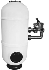MIDA.Carbon Pro GFK Poolfilter mit 6-Wege-Ventil – UV-resistent | tiefe Schichtfilterung | für Pools bis 175 m³