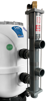 MIDA.Apollo GFK Filterbehälter mit Besgo Stangenventil – automatische Rückspülung | Poolfilter 560–930 mm wählbar