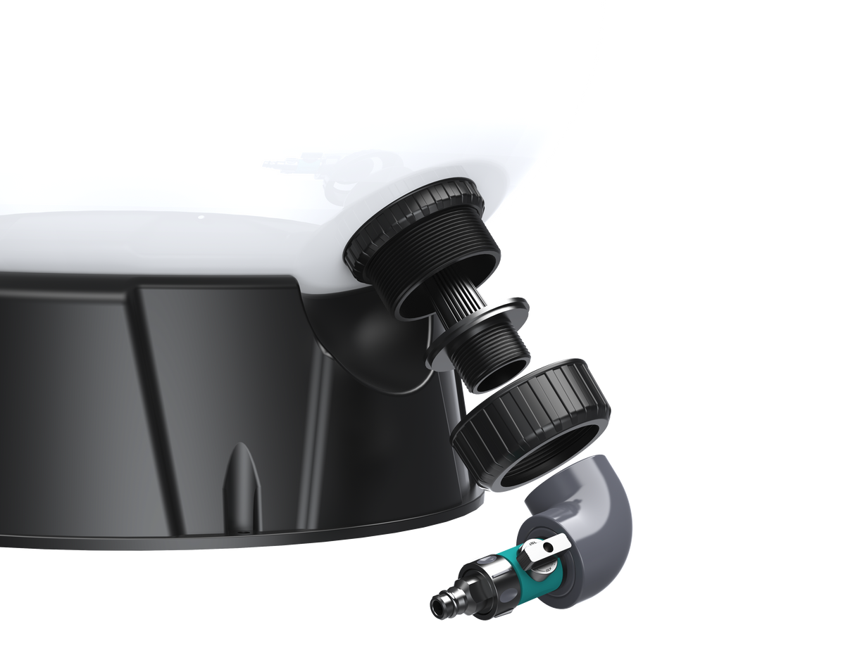 MIDA.Apollo GFK Filterbehälter mit Besgo Stangenventil – automatische Rückspülung | Poolfilter 560–930 mm wählbar