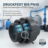 PVC-U Verschraubung mit O-Ring 50 mm x 1 1/2 Zoll Außengewinde