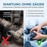 PVC-U Verschraubung mit beidseitige Klebemuffe 50 mm