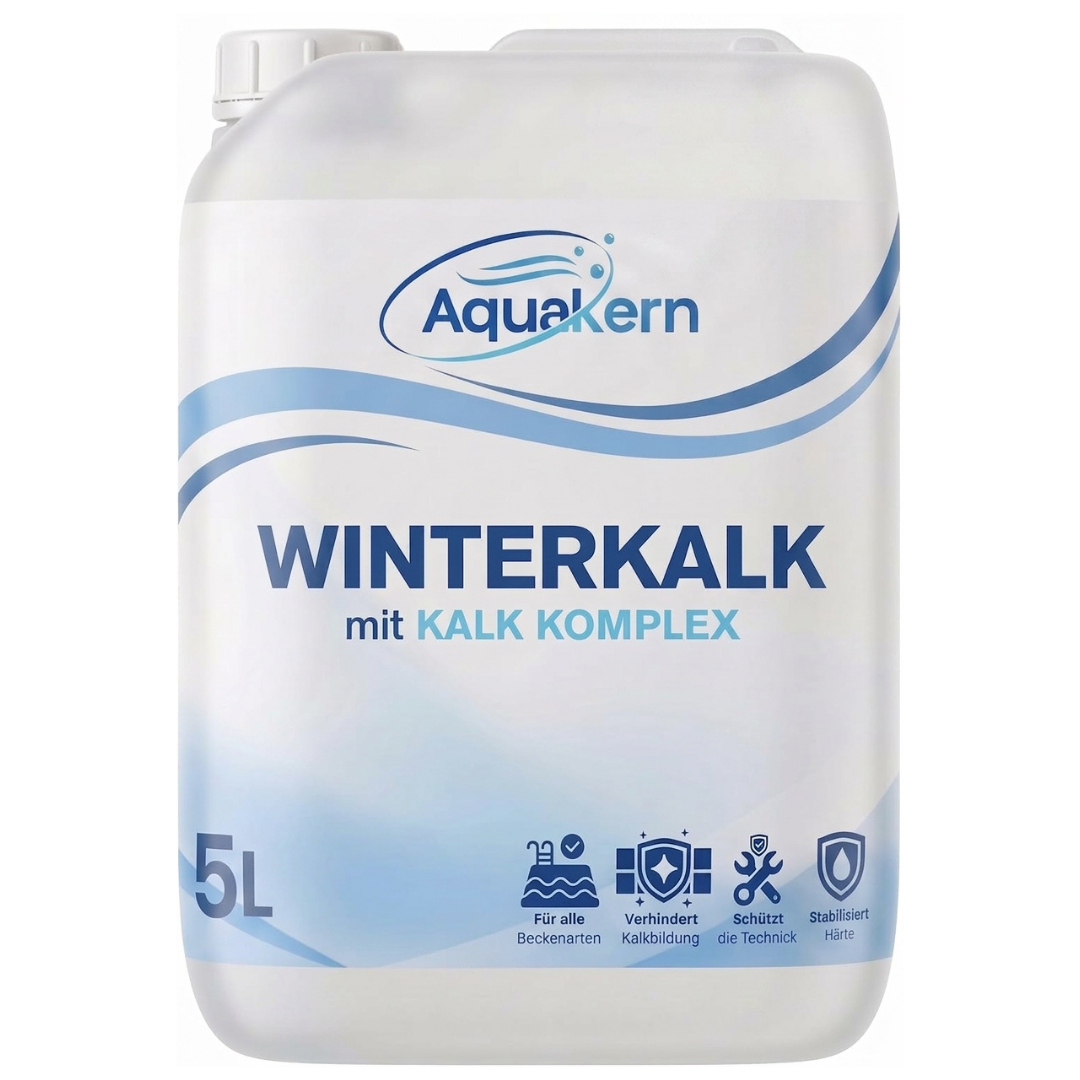 Aquakern Winterkalk – mit Kalk Komplex | Kalkschutz für die Pool-Überwinterung | verhindert Kalkränder & schützt die Technik | Made in Germany