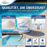 pH Minus Granulat in Pool dosieren pH Wert senken Poolchemie