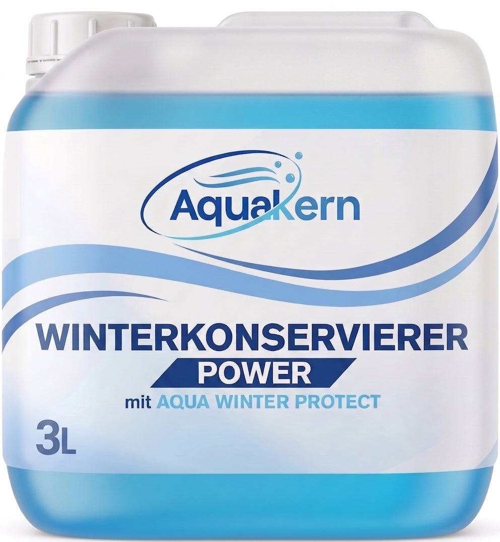 Aquakern Winterkonservierer Power – mit Aqua Winter Protect | Überwinterungsmittel gegen Algen, Kalk & Schmutz | pH-neutral | 1, 3, 5 oder 10 Liter