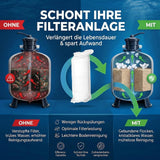 Flockkartuschen Power – IONEN-Magnet-Effekt | Flockmittel Pool gegen trübes Wasser | für Sandfilteranlagen | Made in Europe | 8 bis 96 Stück