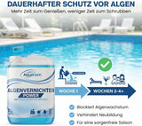 Aquakern Anti-Grün Set – Chlorgranulat 5 kg + Algenvernichter Power 5 L | Soforthilfe gegen grünes Poolwasser | für Schock- & Stoßchlorung