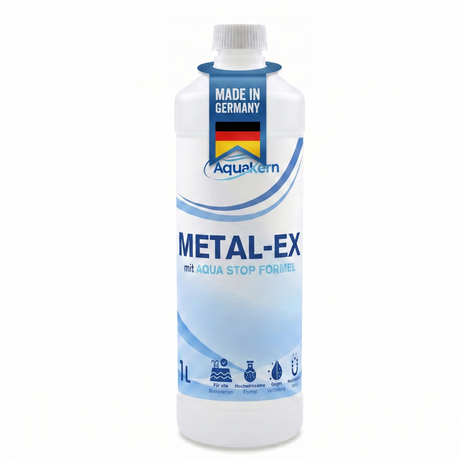 Aquakern Metal-Ex 1L Flasche mit Aqua Stop Formel – Metallentferner Made in Germany