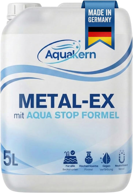 Aquakern Metal-Ex 5L Kanister mit Aqua Stop Formel – Metallentferner Made in Germany