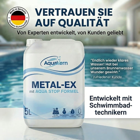 Metal-Ex von Schwimmbadtechnikern entwickelt – Qualität Made in Germany gegen Brunnenwasser-Probleme