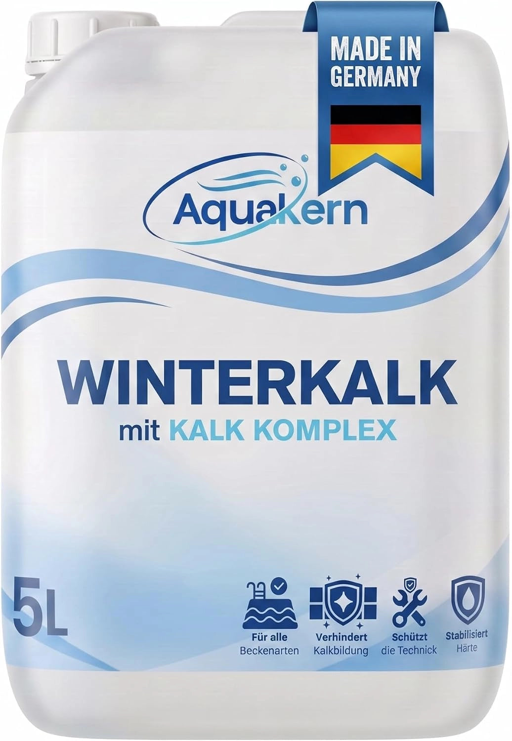 Aquakern Winterkalk – mit Kalk Komplex | Kalkschutz für die Pool-Überwinterung | verhindert Kalkränder & schützt die Technik | Made in Germany