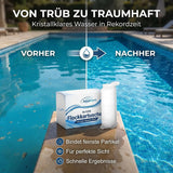 Flockkartuschen kristallklares Wasser in Rekordzeit